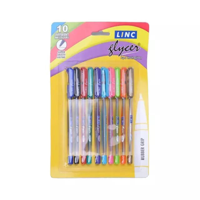LINC Glycer Multicolore Balle Stylo Ensemble De