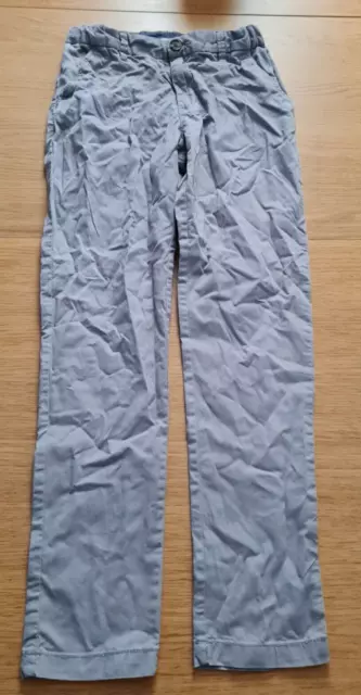 Boys H & M Grey Adjustable Waist Trousers - Size 9 - 10 Years