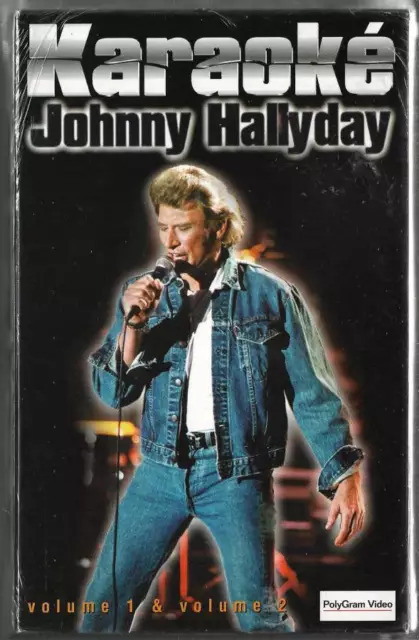 coffret neuf scellé sous blister 2 K7 vidéo VHS 047 190 JOHNNY HALLYDAY karaoké