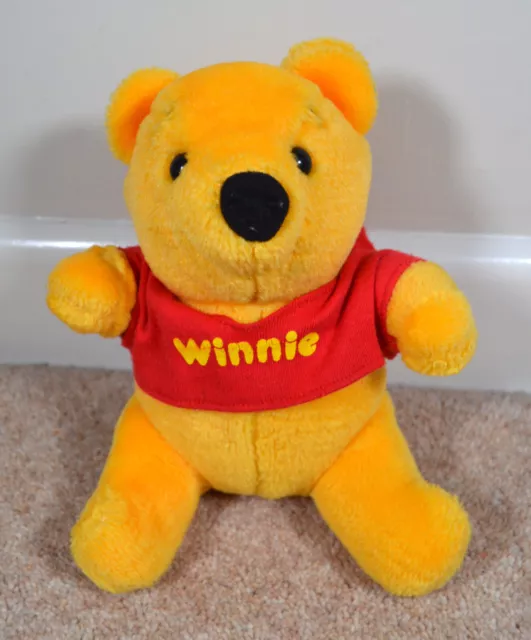 Winnie The Pooh Walt Disney Vintage Bear 7" Inch Tall Soft Plush Toy