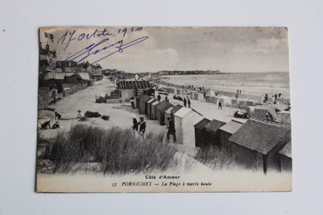 CPA - PORNICHET - la plage à marée haute