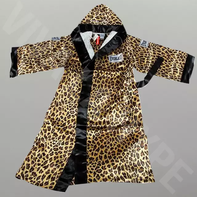 Supreme Everlast Satin Hooded Boxing Robe Leopard | New | SIZE Medium
