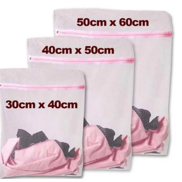 ZIPPED LAUNDRY Wash Net Bag 3 Sizes Mesh Bra Socks Lingerie Clothes Washing