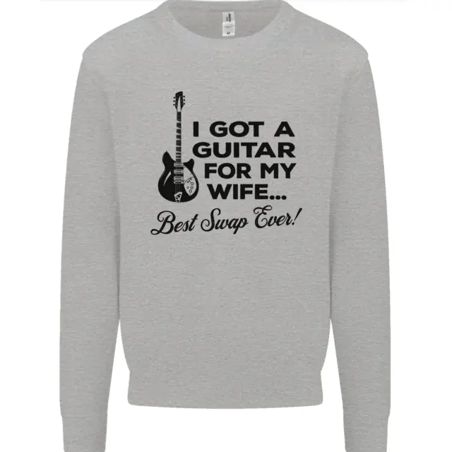 Guitar for My Wife Best Swap Ever Guitarist Mens Sweatshirt Jumper