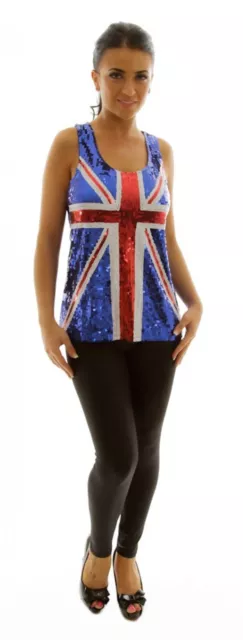 Robe Union Jack scintillante - Royaume-Uni 8/10 petite coupe drapeau britannique 2