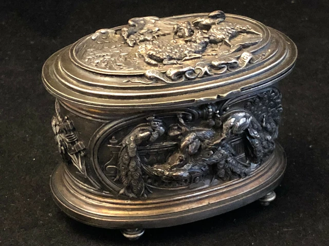 Coffret Animalier Oudry Hingre Signé XIX ème ANTIQUE BOX FRENCH 19TH