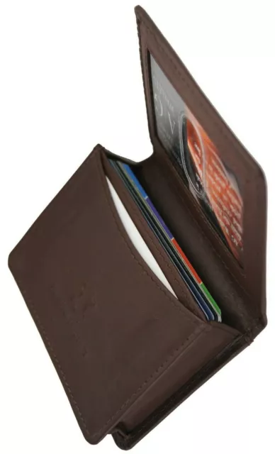 AG Wallets Business Mens Leather Gusset Pocket Credit Card Holder