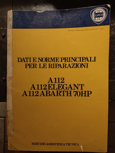 Lancia A112 Servizio Assistenza Tecnica
