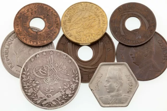 Lote De 8 Africano Monedas 1896-1958 Muy Fino - Bu Estado