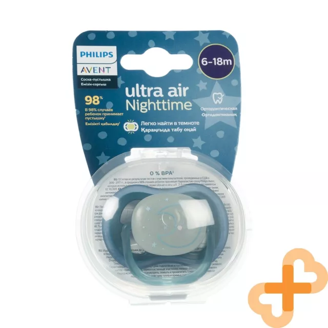 Philips AVENT Muy Aire Silicona Chupete Noche 6-18 Meses Brilla En Oscuro