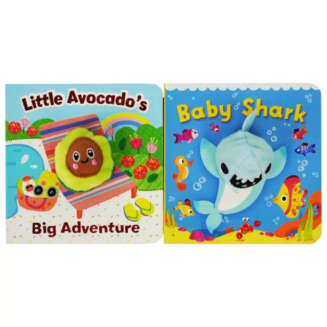 Baby Shark/Little Avocado’s Big Adventure (2 Finger Puppet Books)- Ages 1-4 - BB