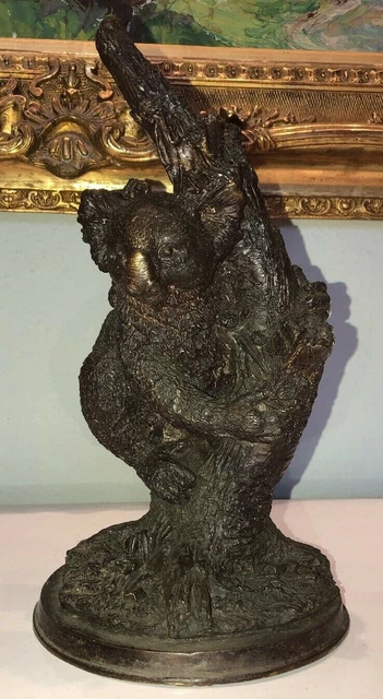 Bronze Animalier koala et son petit   Signé       Zoomorphe Curiosité