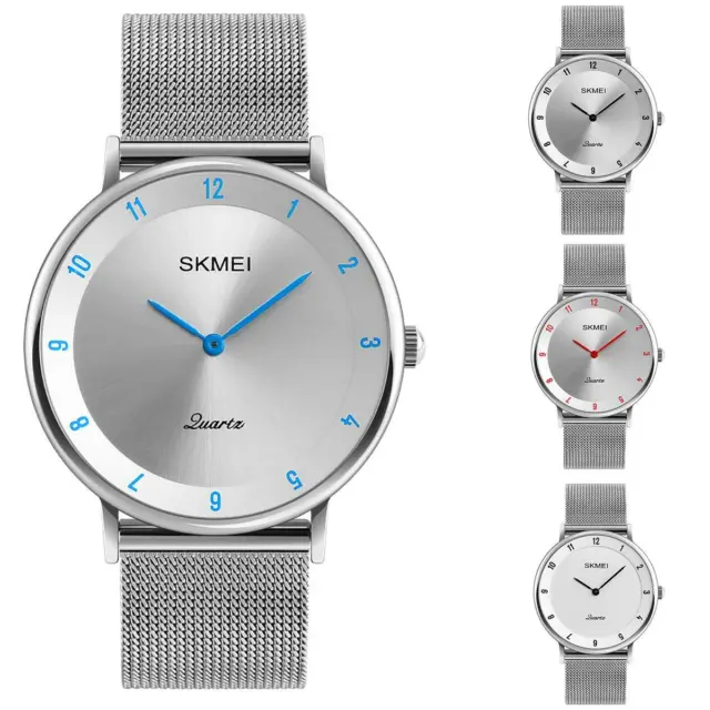 Skmei Mens Watch Classic Ultra Thin Stainless Steel Mesh Strap 4 Colour Styles