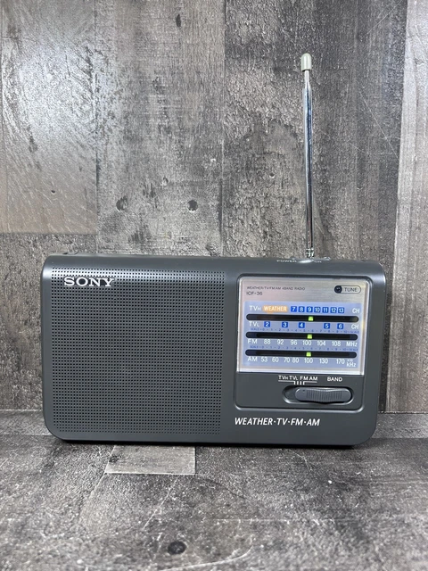 Vintage Sony ICF-36 Weather/TV/FM/AM 4 Band Portable Radio *Excellent TESTED