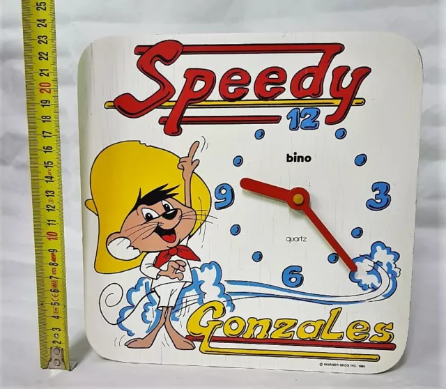 OROLOGIO SPEEDY GONZALES WARNER BROS 1984 - BINO - Jeco Japanese Clock - USATO 2