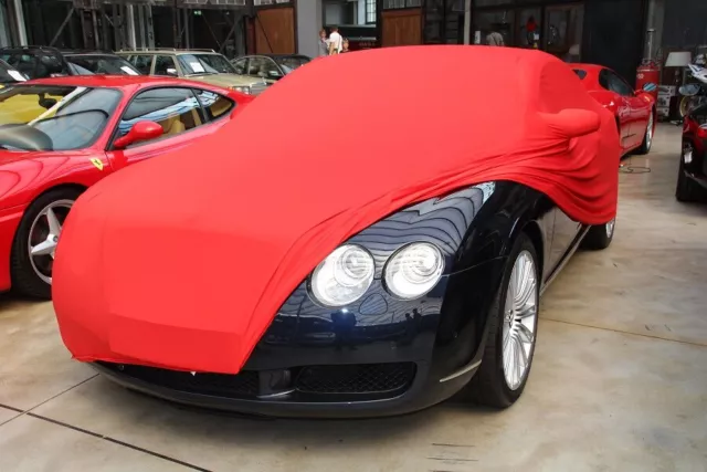 Vollgarage Car-Cover Rot mit Spiegeltaschen für Bentley Continental GT & GTC