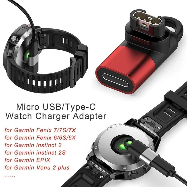 Watch Charger Adapter Charging Converter for Garmin Fenix 7 7X 5 5X 6 6X 6S Pro