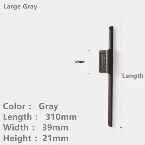 Modern Simple Golden Gray Door Drawer Pulls Door Furniture Handles Hardware