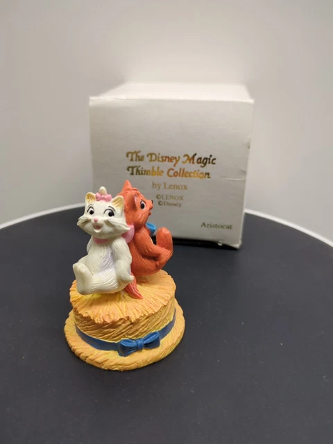 DISNEY LENOX MAGIC Thimble Collection The Aristocats Straw Hat Cats No ...