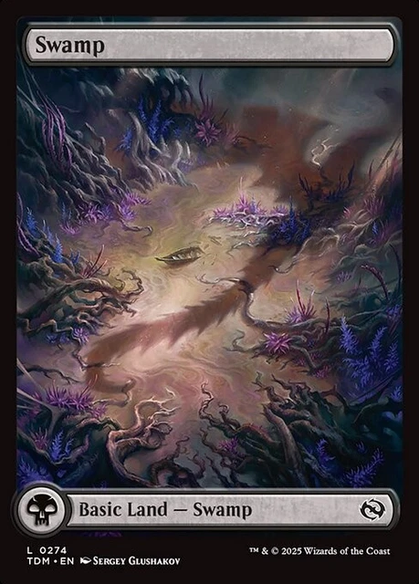 MTG Snow-Covered Swamp - Palude Innevate - FULL ART Modern Horizons