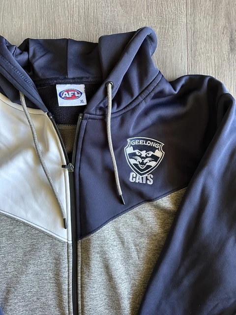 Mens Geelong Cats AFL Zip-Up Hoodie Size XL