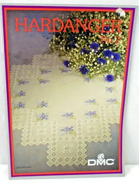 Hardanger Embroidery No. 2 DMC Pattern Booklet Doily Table Runner Heirloom