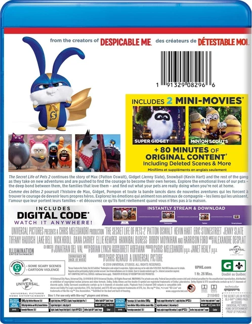 THE SECRET LIFE Of Pets 2 [Blu-ray + DVD + Digital] (Bilingual) $24.95 ...