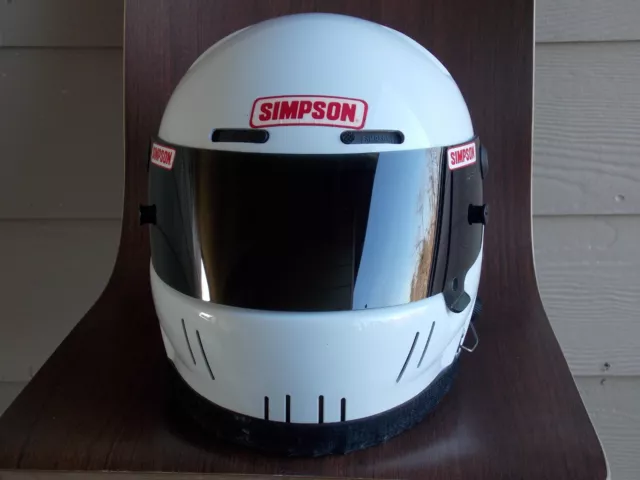 Simpson shark helmet  Snell 95  bell arai shoei SIZE 7 1/4 58cm DRAG RACING F1