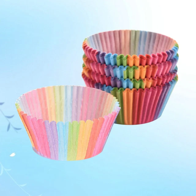 300 pezzi carta cioccolato arcobaleno colorata tazza cupcake fodere cottura torta ta