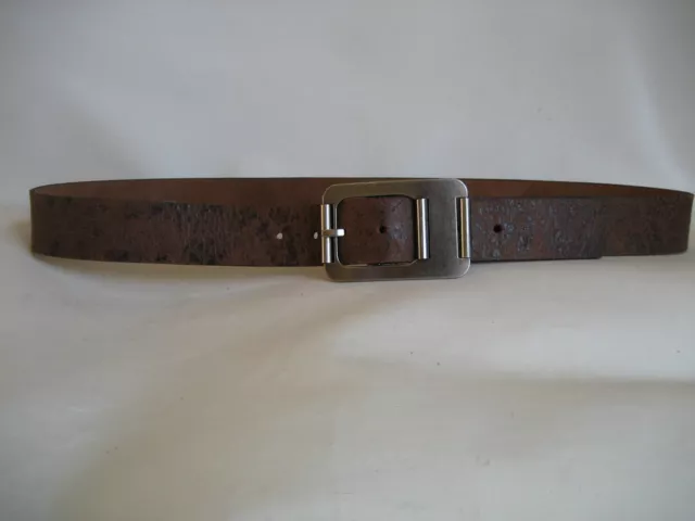 Mens 38Mm Brown Stonewashed Leather Belt
