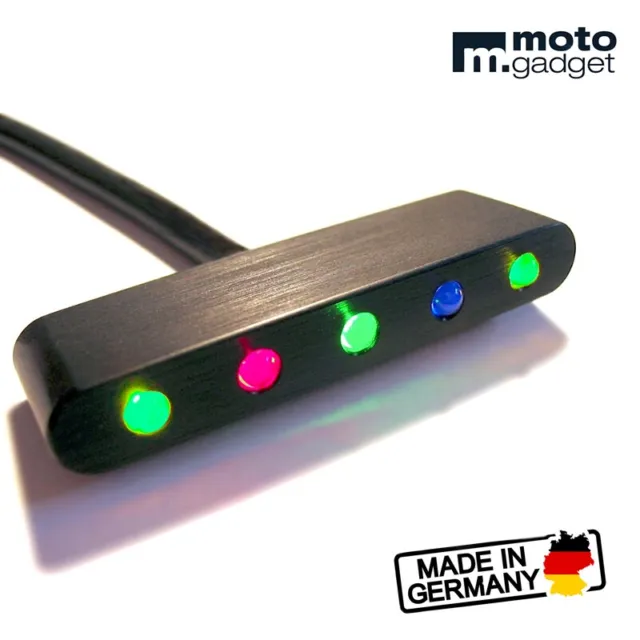 Voyants pour compteur numérique Motoscope Mini Motogadget - Couleur : Noir