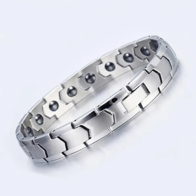 Hot Men's Stainless Steel Magnetic Therapy Health Bracelet Pain Relief Arthritis