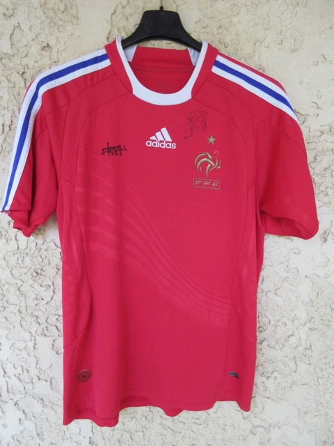 Maillot Vintage Adidas Equipe De France Extérieur 2008-2009 – Benzema #9 – Taille S