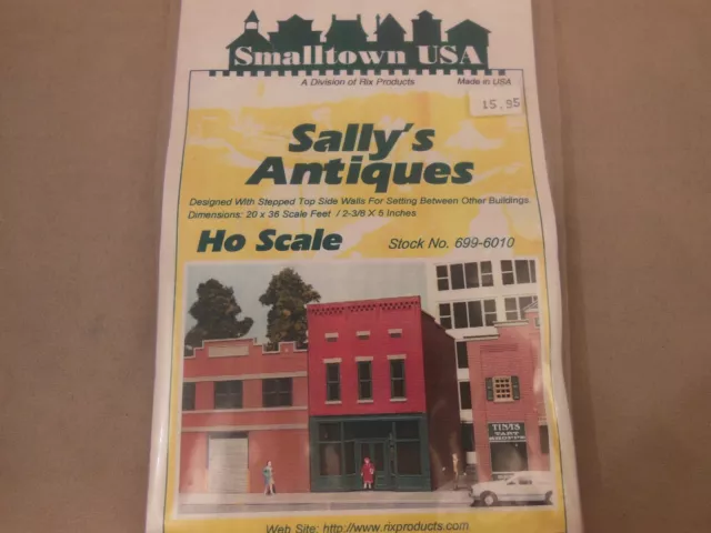 Ho Scale Rix/Small Town Usa 699-6010 Sally's Antiques Structure Kit