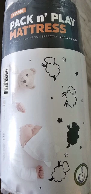 Organic Cotton Pack N Play Mattress | Dual-Sided Premium Memory Foam CertiPUR...