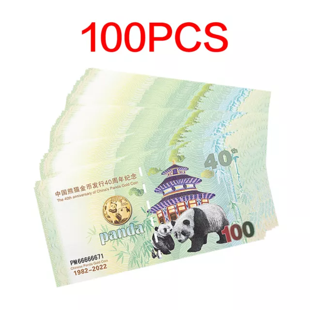 100pcs Chinese Panda 100 Yuan Paper Money Collection Commemorative Banknotes