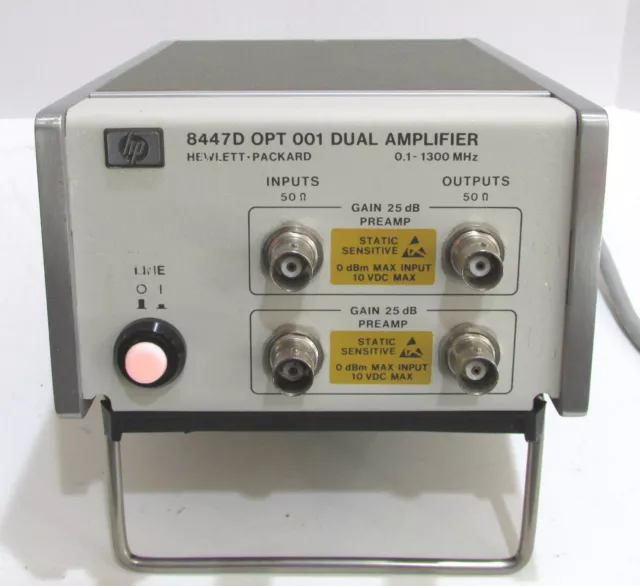 HP 8447D Amplifier .1 - 1300 MHz Option 001 Dual Amplifier 50 Ohm