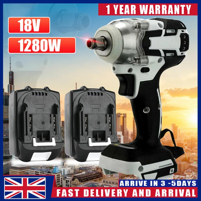 18 V 1/2 Zoll Treiber Akku-Schlagschrauber bürstenlos 520NM mit zwei Akkus + Ladegerät 2