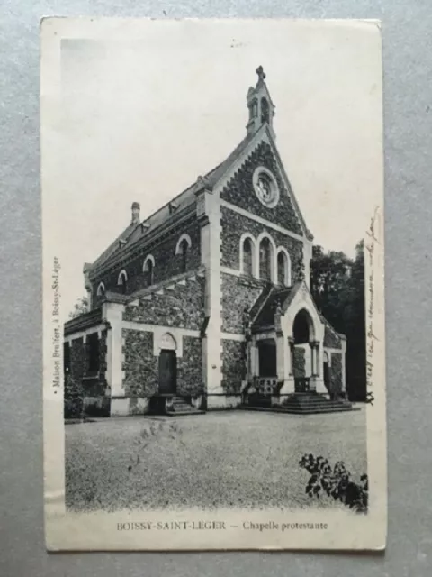 Cpa Boissy Saint Leger (94) Protestant Chapel
