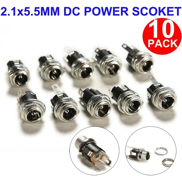 Lot de 10 connecteurs dc femelle,fiche d'alimentation