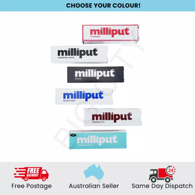 Milliput Putty Choose Colour - Standard, White, Black, Grey, Blue Terracotta