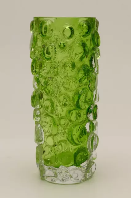 Peill & Putzler 60er  Kristall Glas Vase MODERNIST bubble glass Vintage 2,3 kg