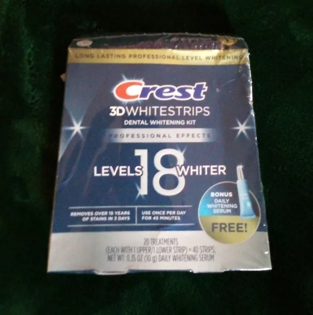 Crest 3D Whitestrips Professional Effects 18 Levels w/Whitening Serum Exp 4/2025