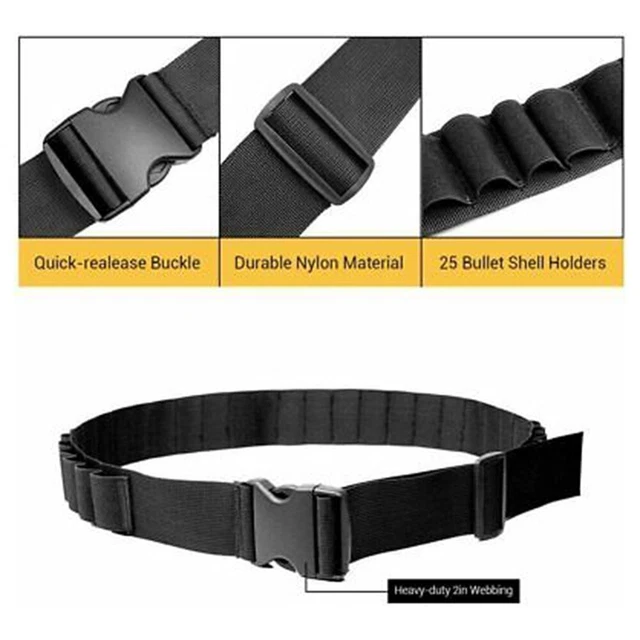 Tracolla 2 Punti Porta Fucile Con Porta-proiettili - Nylon Resistente Fino A 15 Colpi