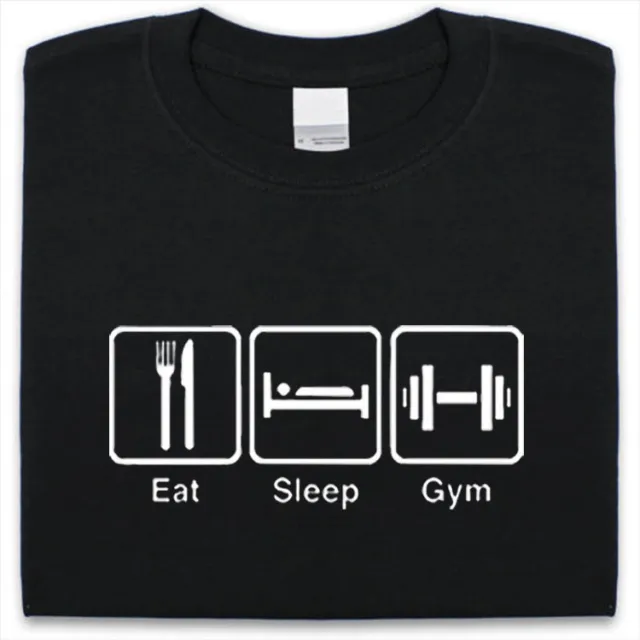 Eat Sleep T-Shirt Palestra da Uomo e Donna, Divertente Regalo Sollevamento
