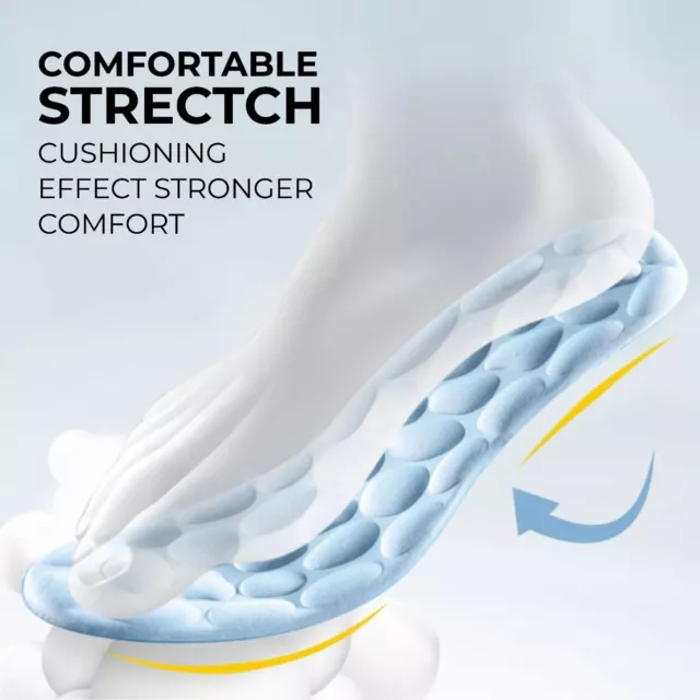 4D & 5D Memory Insoles Extra Comfort Shoe Pads Orthopaedic Unisex |Size 4 - 13 2