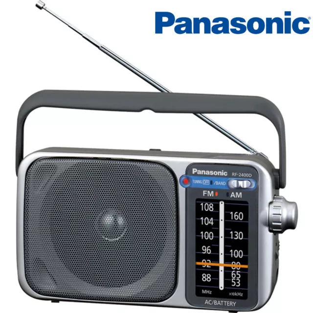 Panasonic AM FM Analog Transistor Portable Radio with New Tuner