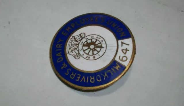 Teamsters Pin Milk Drivers & Dairy Employees Union I.b. Of T.c.w & H. Of A 647 2