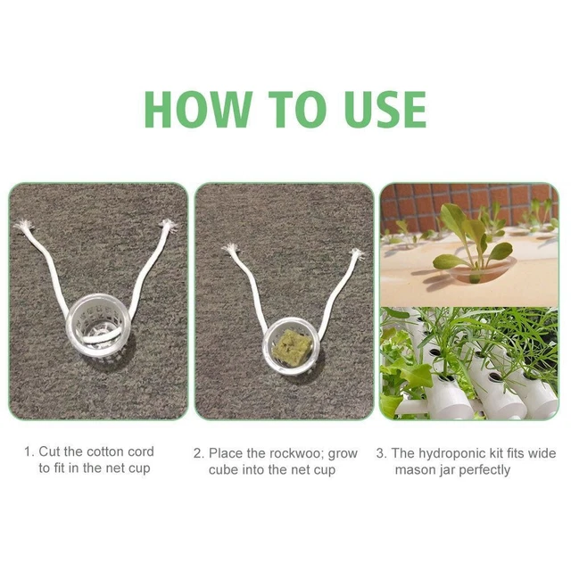 50 Cubi Lana Di Roccia Per Coltivazione - Kit Idroponica Con Forbici E Guanti - Foto 11