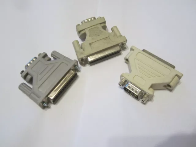 ADAPTATEUR DE PORT SÉRIE RS232 DB9F VERS DB25M CONVERTISSEUR (9 broches femelle vers 25 broches mâle)